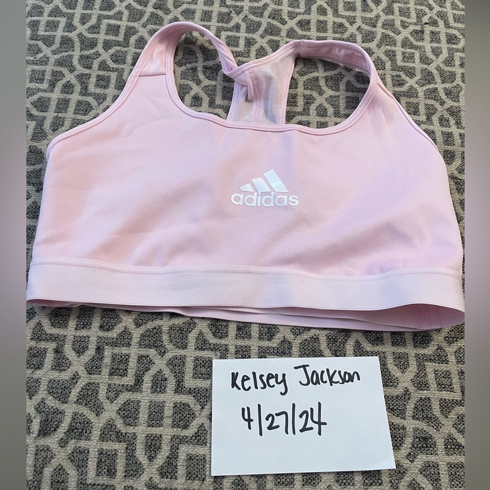 Adidas sports bra pink